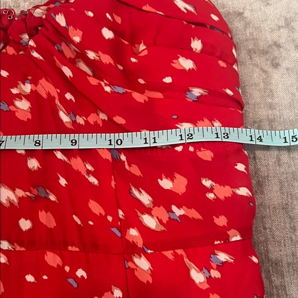 Row A Red Floral Midi Slip Dress with Adjustable Straps - Picture 10 of 14